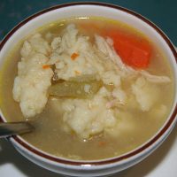 chicken noodle soup with dumplings