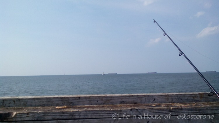 Beautiful blue skies and calm water - a great day for fishing!