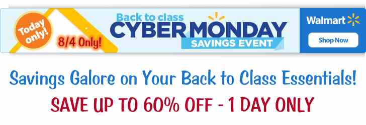 One Day Only: Cyber Monday Savings Event at Walmart