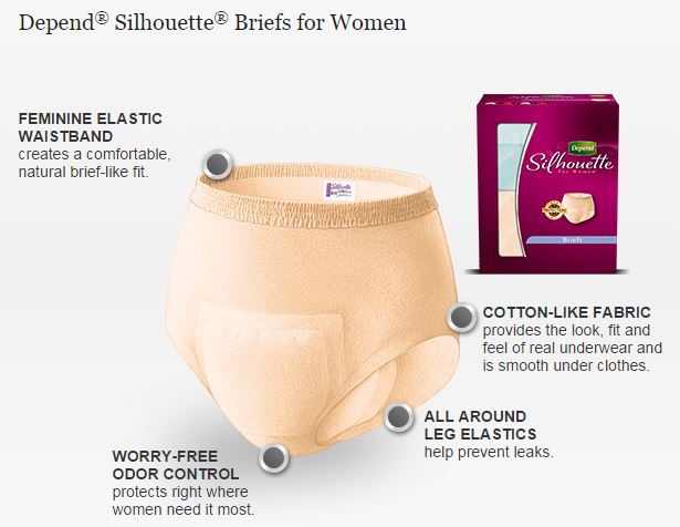 depend silhouette briefs for women