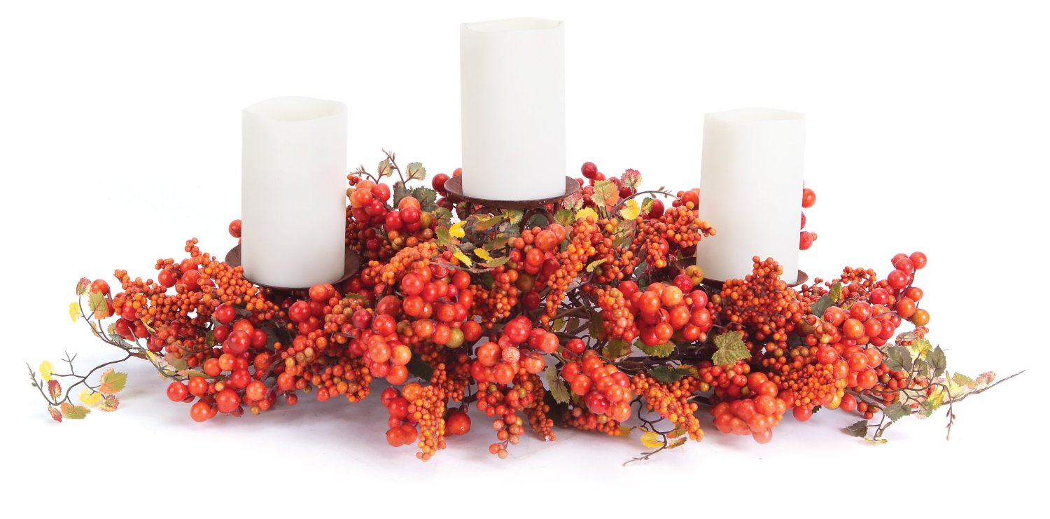 Melrose International Fall Candle Centerpiece