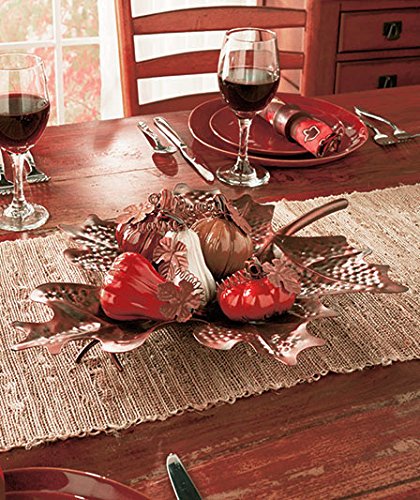 Harvest Tray with Ceramic Pumpkins