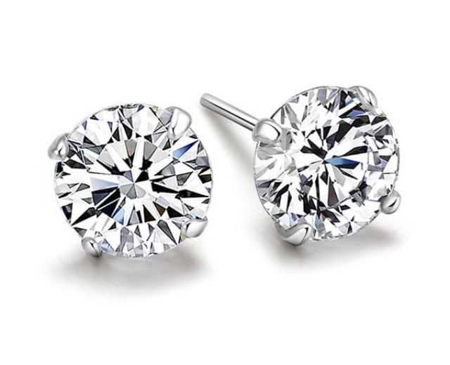 $4.99 Platinum Plated CZ Studs with FREE SHIPPING Complete every outfit with a subtle sparkle.Cubic zirconia stud earrings. Stainless steel post earrings 3mm. Offer valid from 3/31/15 to 4/12/15.