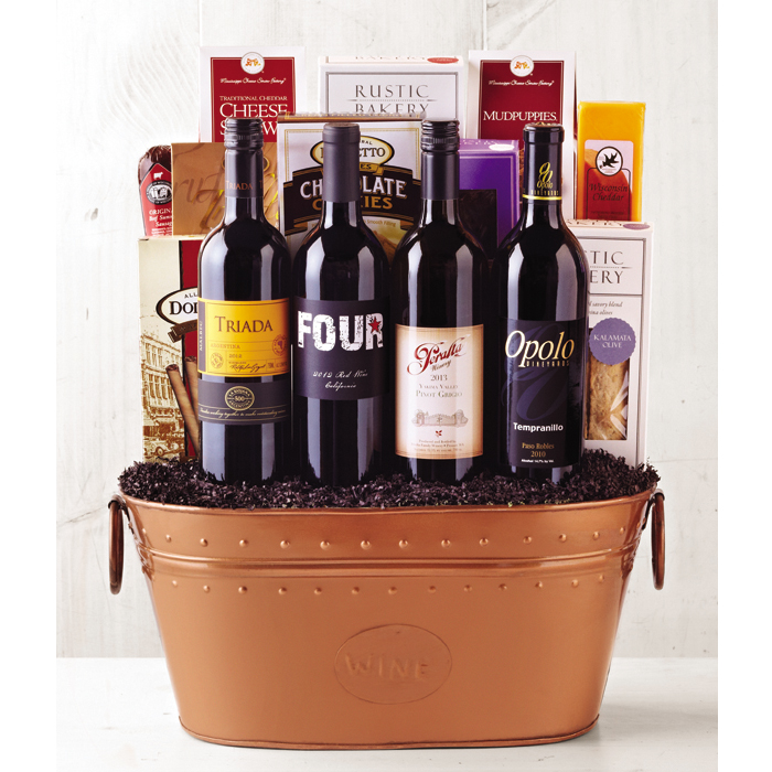 Ultimate Indulgence Gift Basket - Wine of the Month Club - $155.00