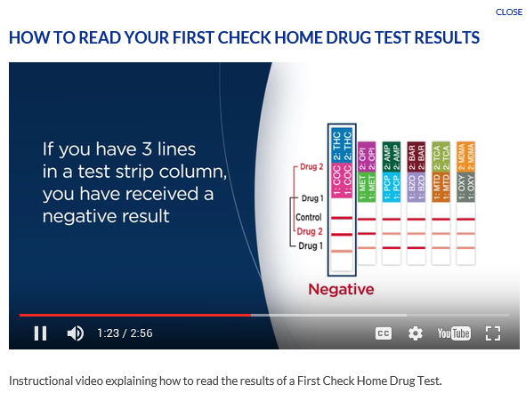 Read Your First Check® Home Drug Test Results