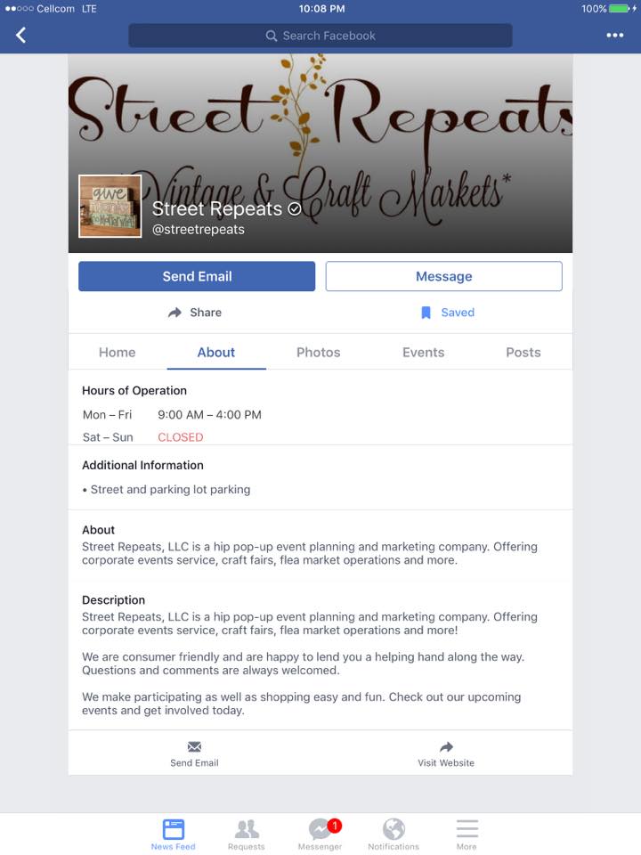 Street Repeats Facebook Account, owned by Teri Hardy Hatland