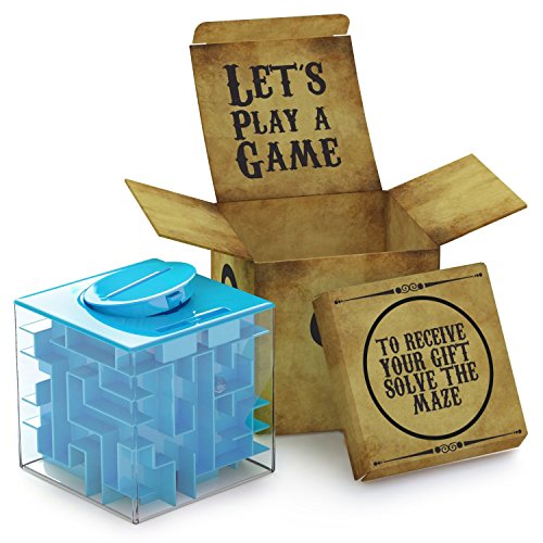 Money Maze Puzzle Box For Kids and Adults- Unique Way To Give Gifts For Special People - Fun and Inexpensive Game Challenge For Teenagers - Safe for Children!