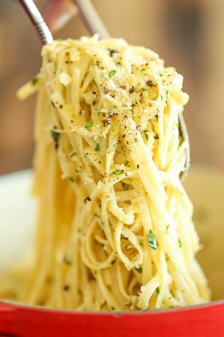 Parmesan Garlic Spaghetti from Damn Delicious