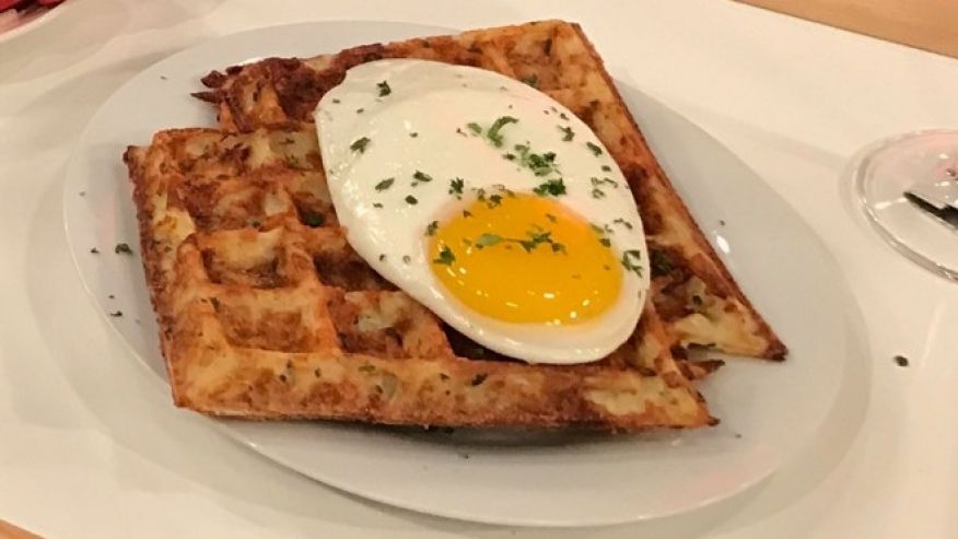 Herbed Parmesan Hash Brown Waffle Recipe