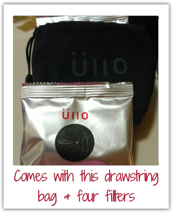 drawstring bag and filters