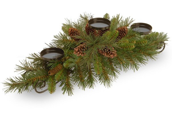 National Tree Company Pine Cone Candle Centerpiece