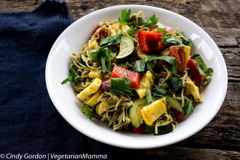 Roasted Vegetables with Pasta from Vegetarian Mamma