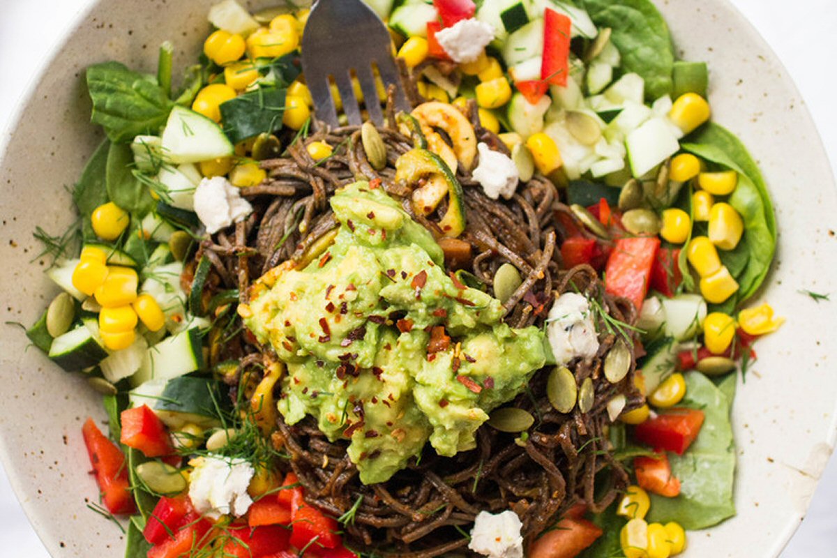 Southwestern Black Bean Spaghetti from Lee Tilghman at Lee from America