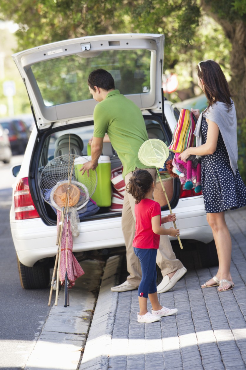 family going on vacation