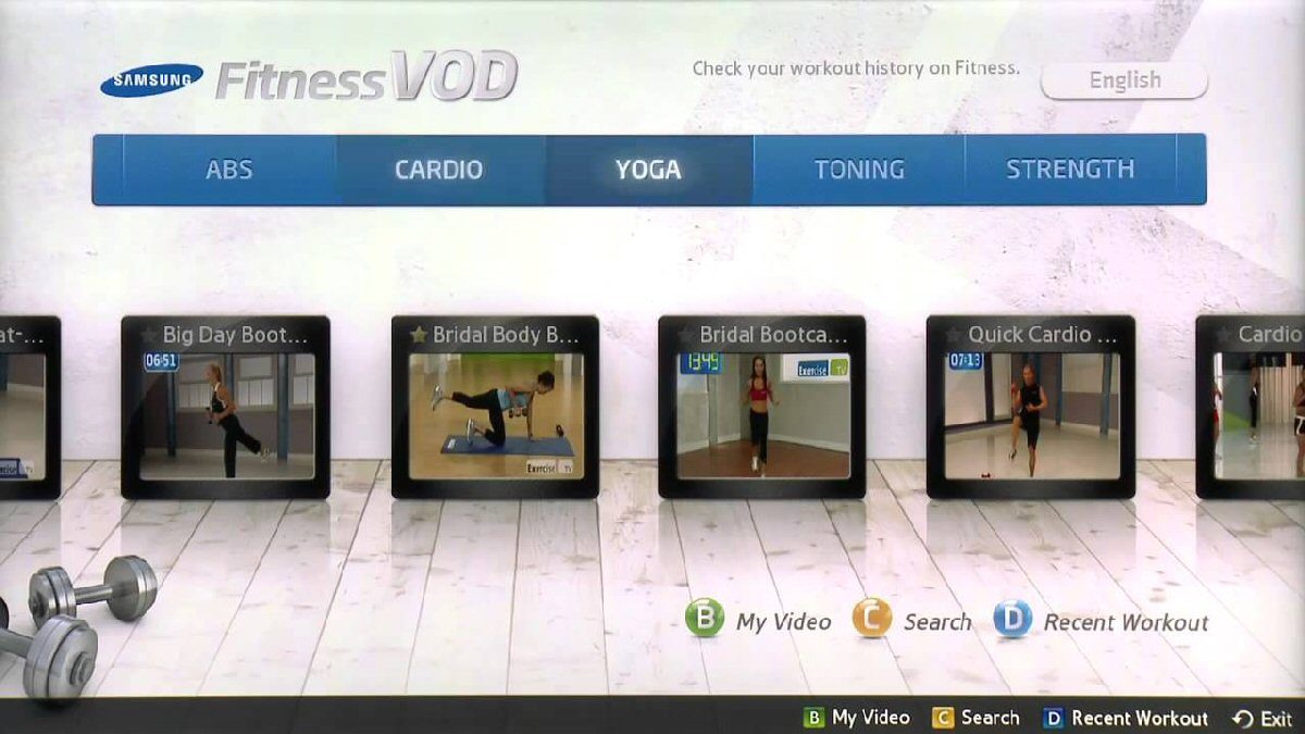 samsung vod fitness