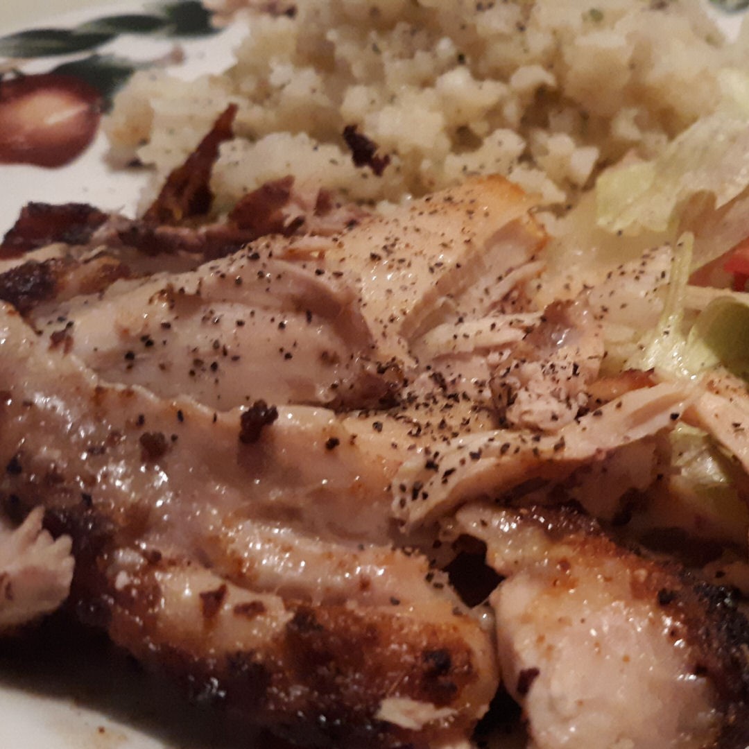 air fryer chicken thighs and cauliflower rice