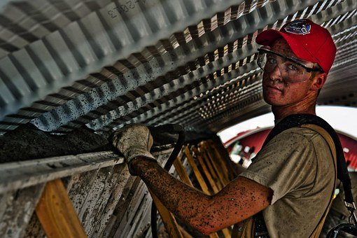 Construction, Worker, Concrete