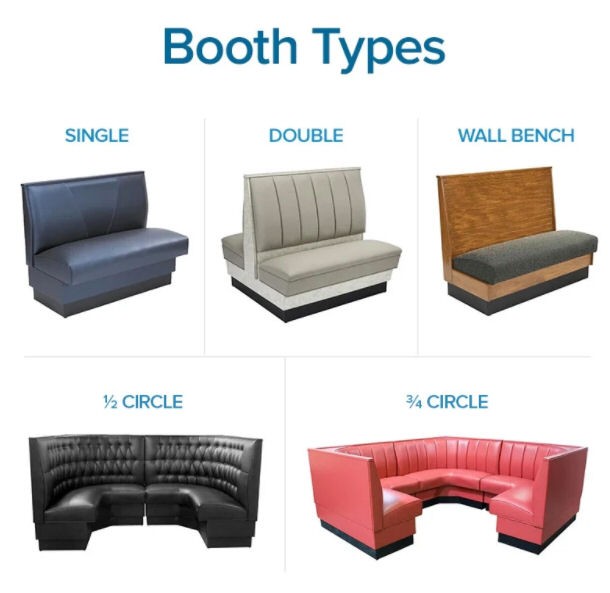 types of restaurant booths