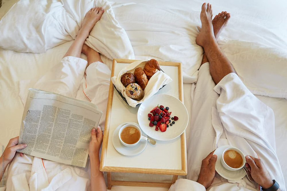 romantic breakfast in bed anniversary