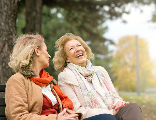 senior women on walk