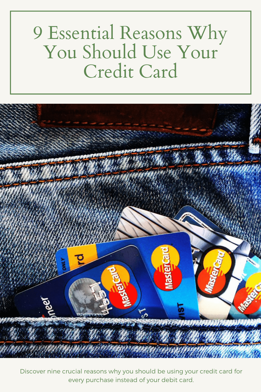 credit cards in back pocket