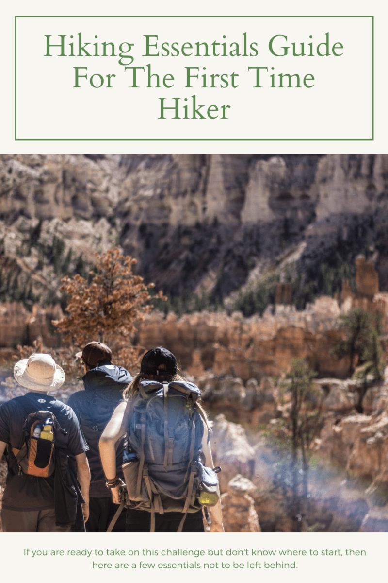 three hikers on trail