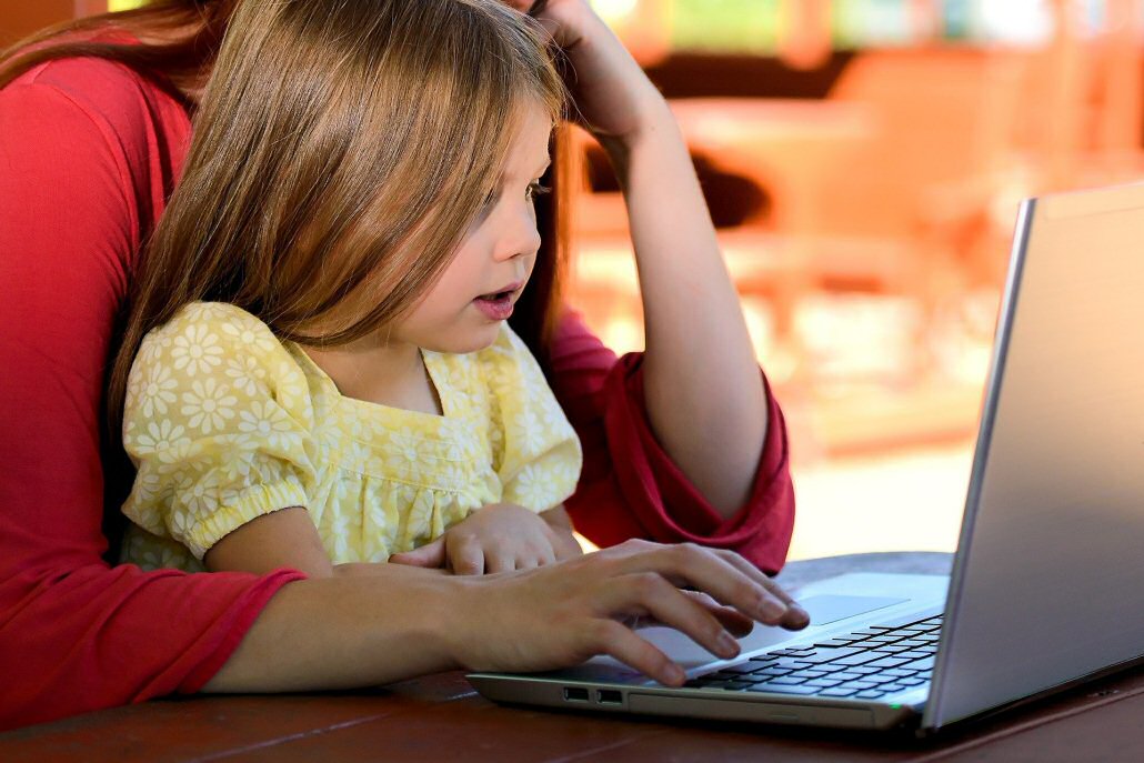 child on computer