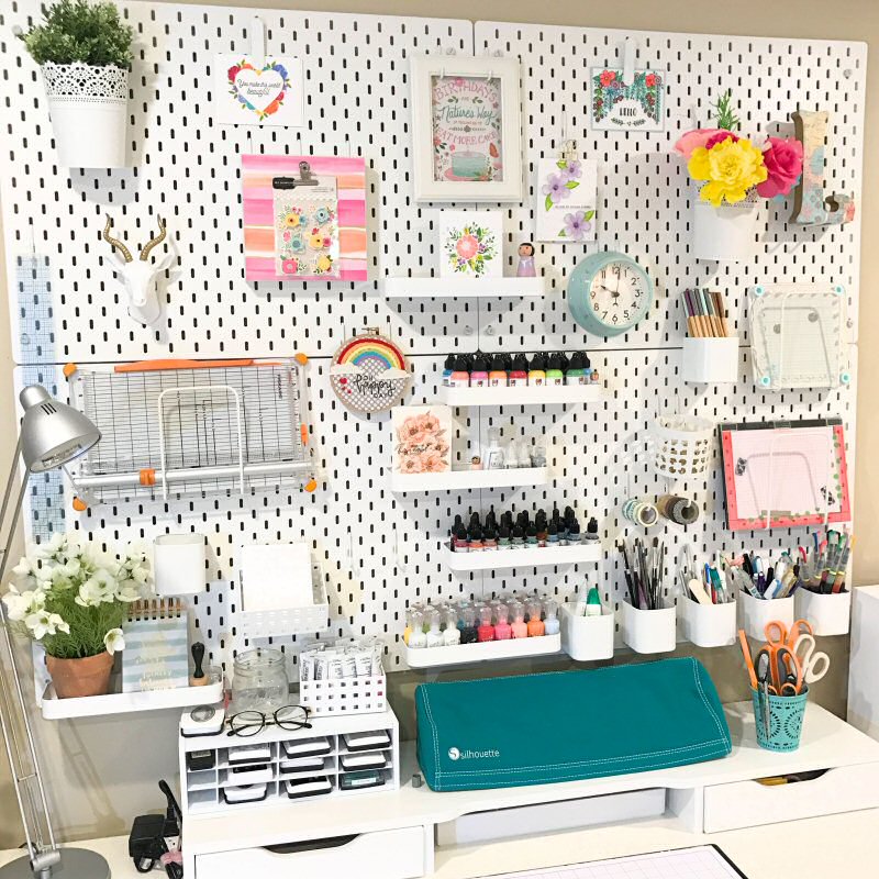 craft room pegboard