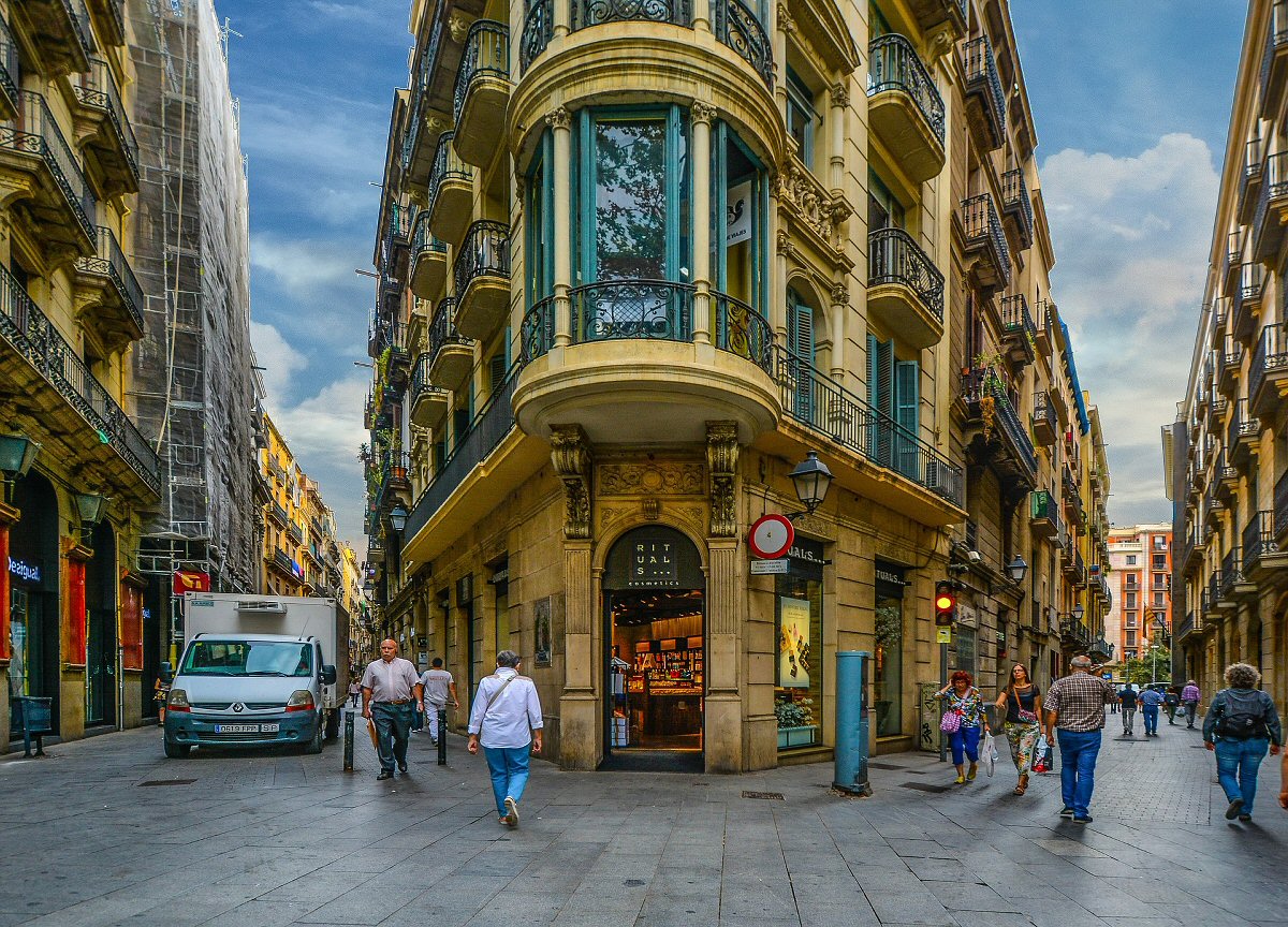 Gothic Quarter in Barcelona Spain